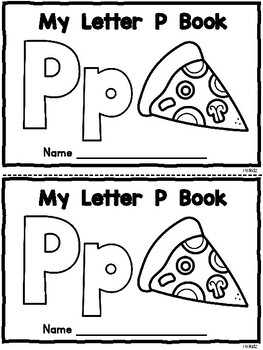Letter p p easy reader abc book letter p activities color trace printables