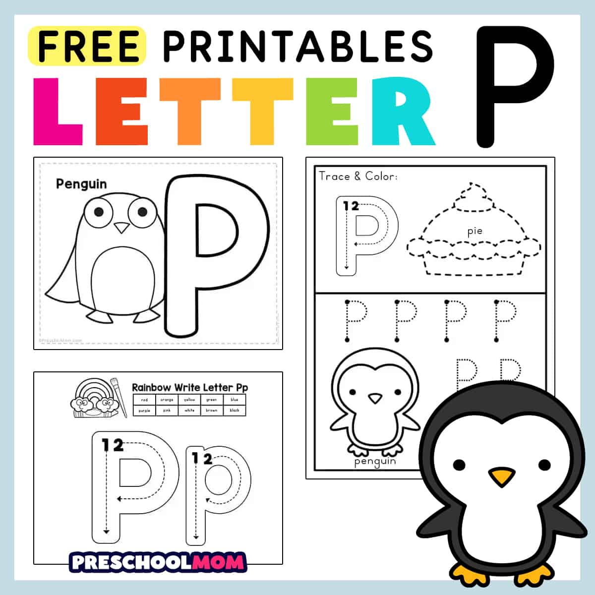 Letter p preschool printables