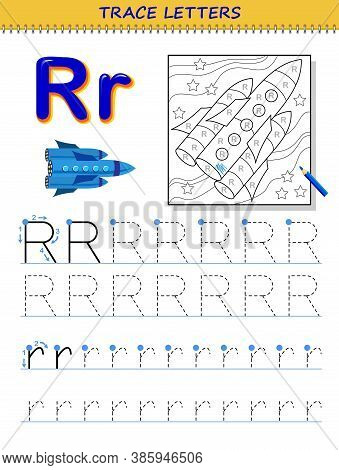 Tracing letter r vector photo free trial bigstock