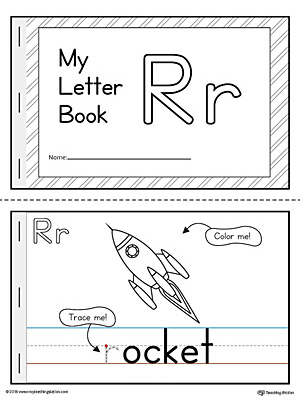 Letter r mini book printable