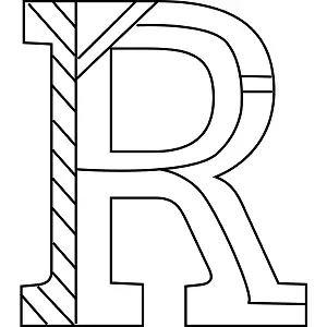 Uppercase r coloring page