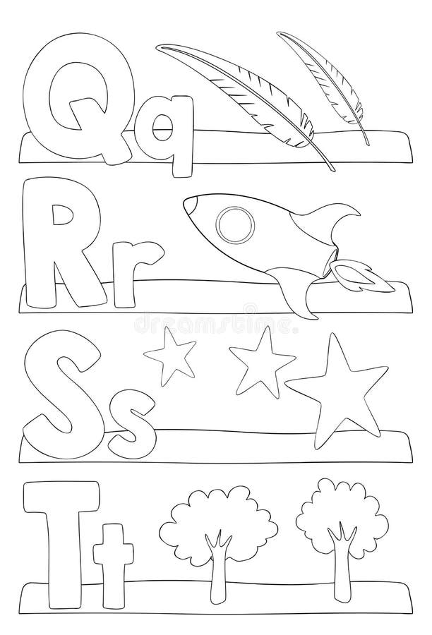 Alphabet coloring page