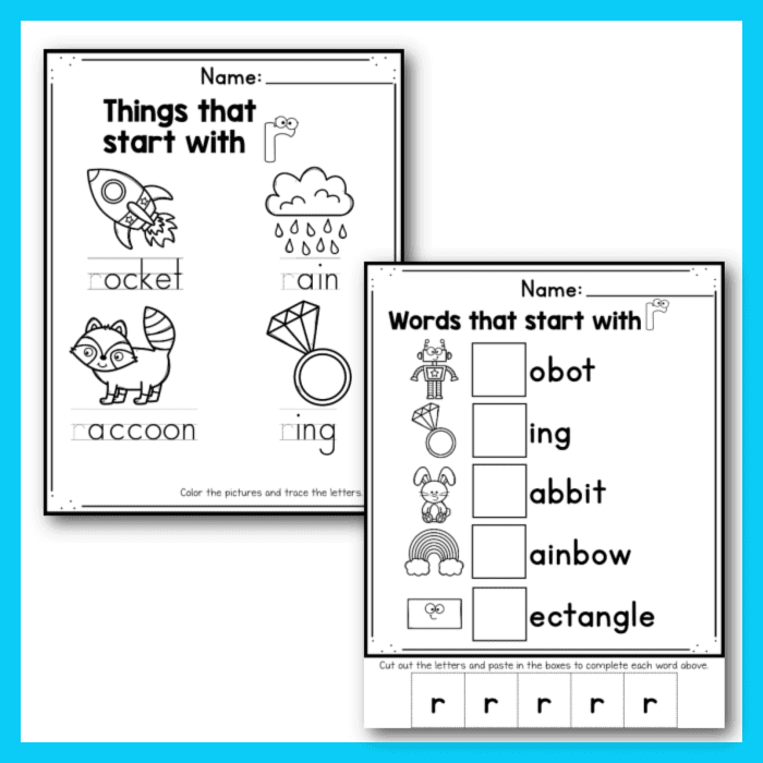 Free printable letter r alphabet worksheets for kids