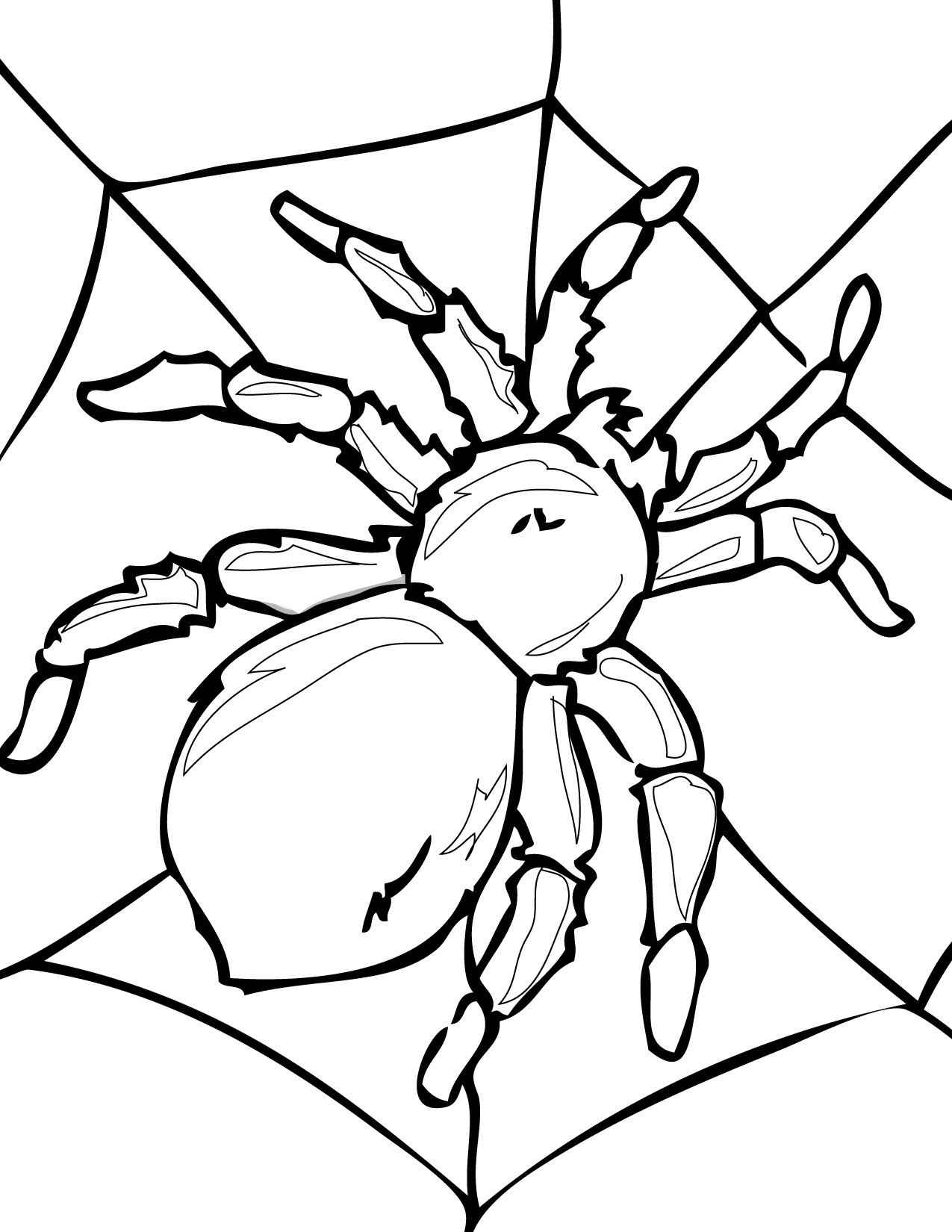 Free printable spider coloring pages for kids