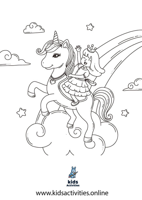 Magical unicorn coloring pages to print for free â kids activities