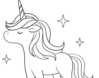 Unicorn coloring page