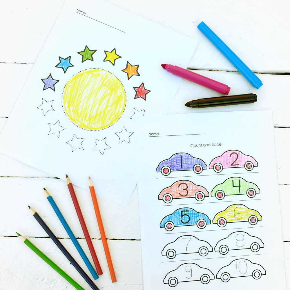 Preschool tracing worksheets coloring pages create play travel