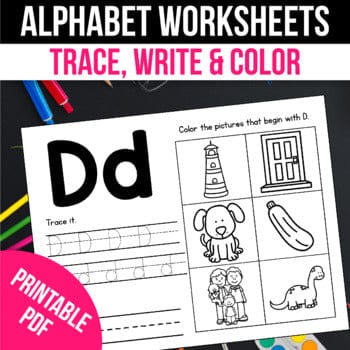 Alphabet tracing worksheets beginning sounds worksheet coloring pages â my nerdy teacher