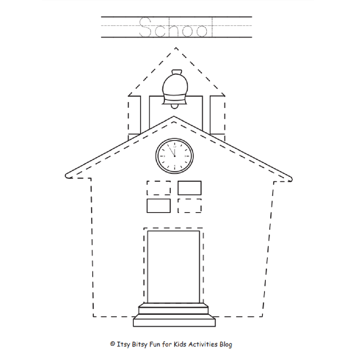 Free printable tracing pages for kids with school theme kids activities blog