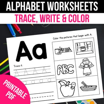 Alphabet tracing worksheets beginning sounds worksheet coloring pages â my nerdy teacher