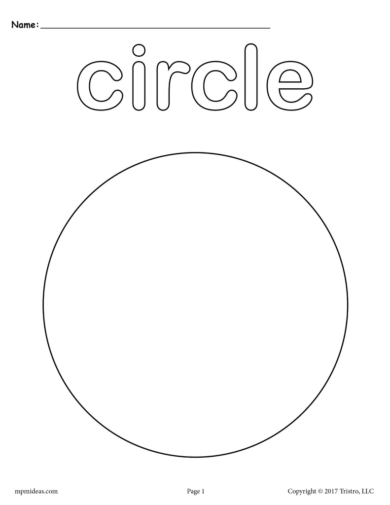 Circle worksheets tracing coloring pages cutting more â