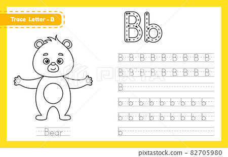 Trace letter b uppercase and lowercase
