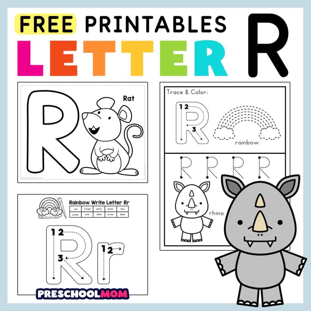 Letter r preschool printables