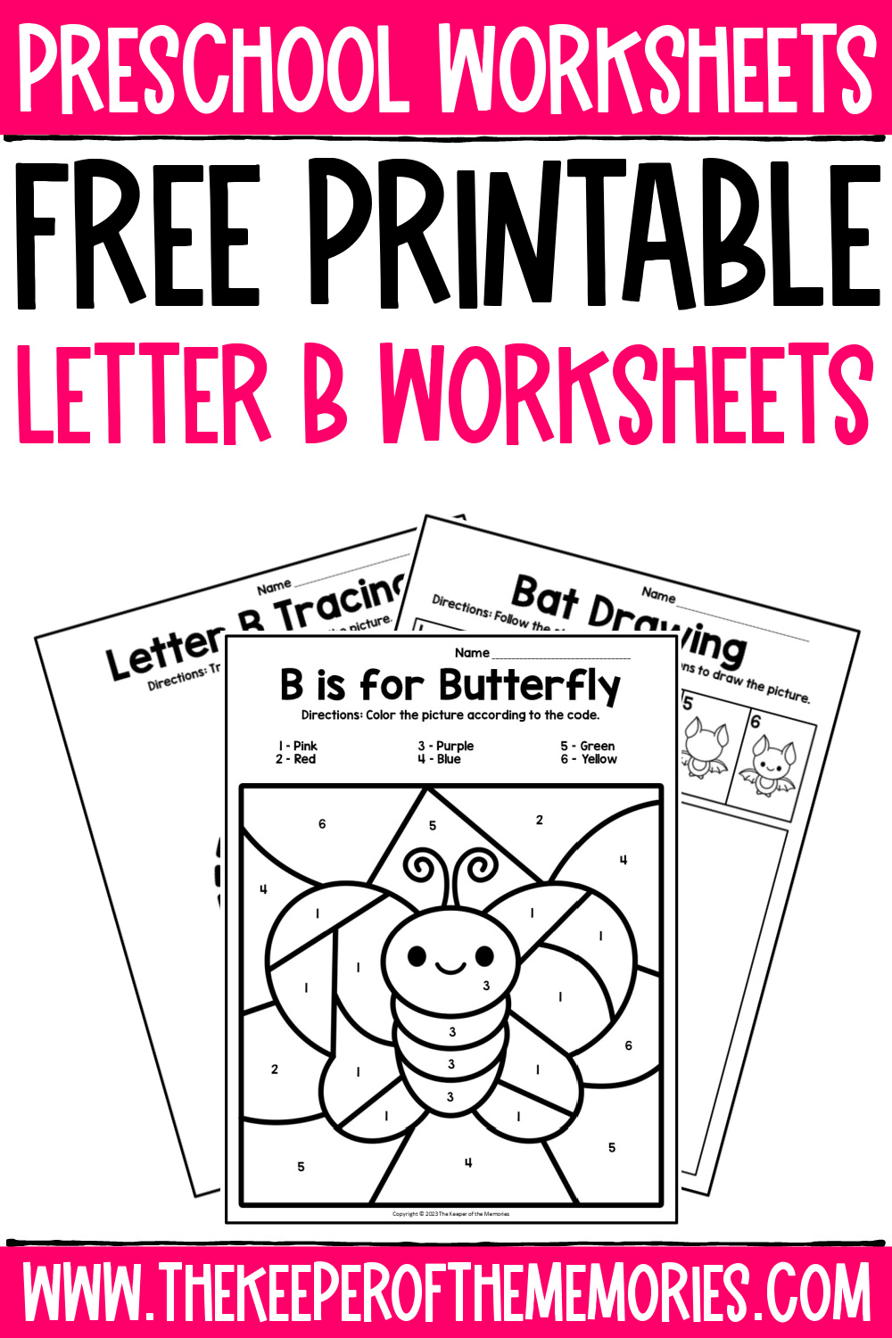 Free printable letter b worksheets