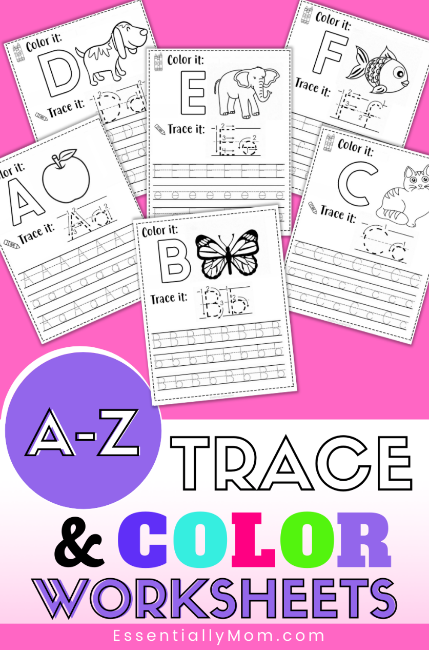 Free alphabet tracing worksheets for preschoolers