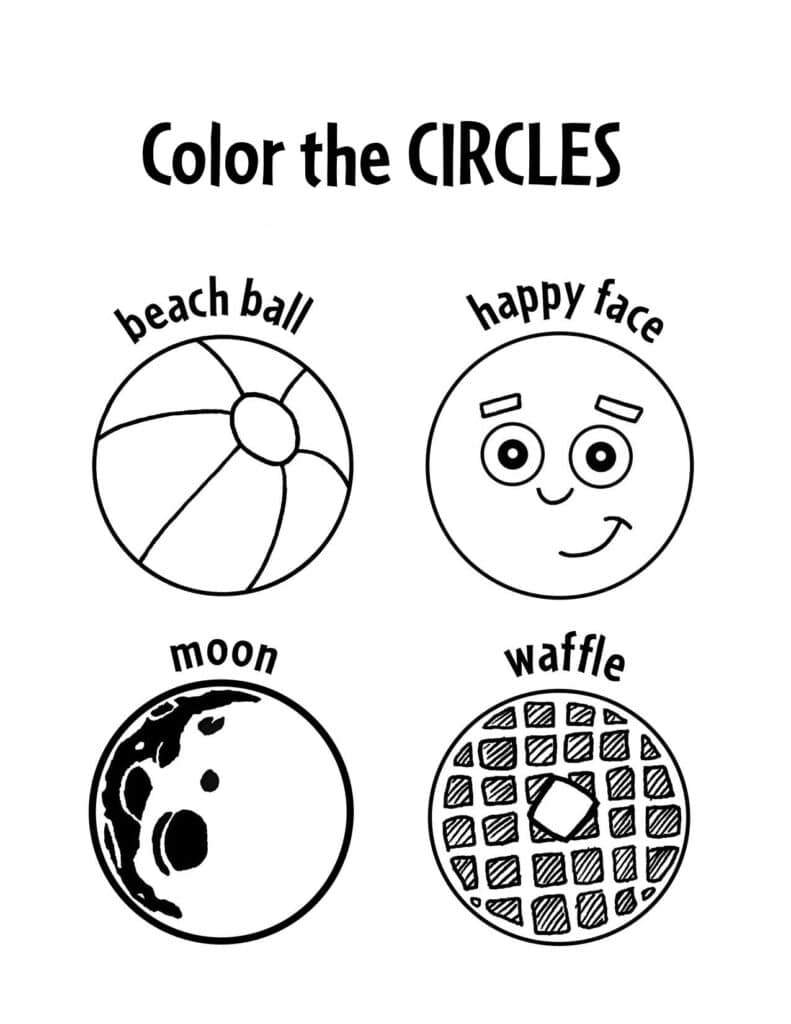 Free circle worksheets for preschool â the hollydog blog