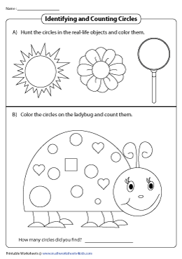 Coloring tracing and drawing circles worksheets