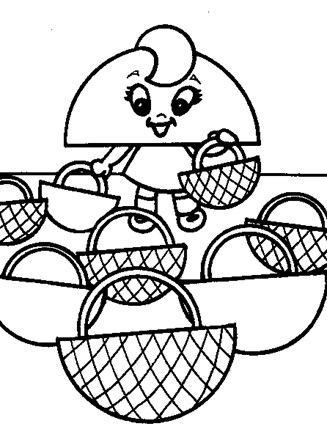 Shapes coloring page