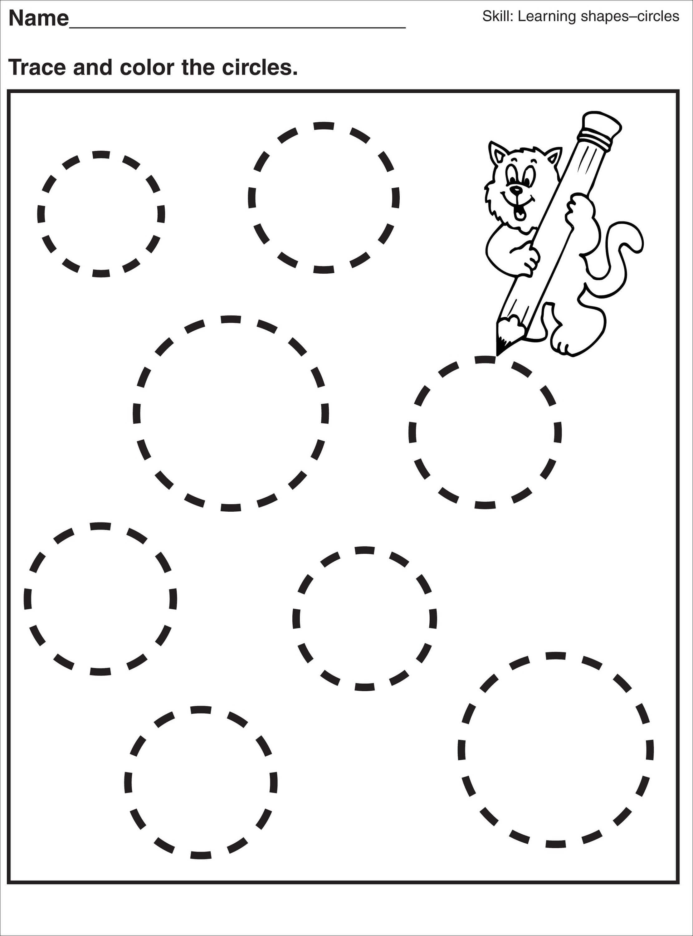 Preschool tracing pages â printable pages