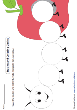 Coloring tracing and drawing circles worksheets