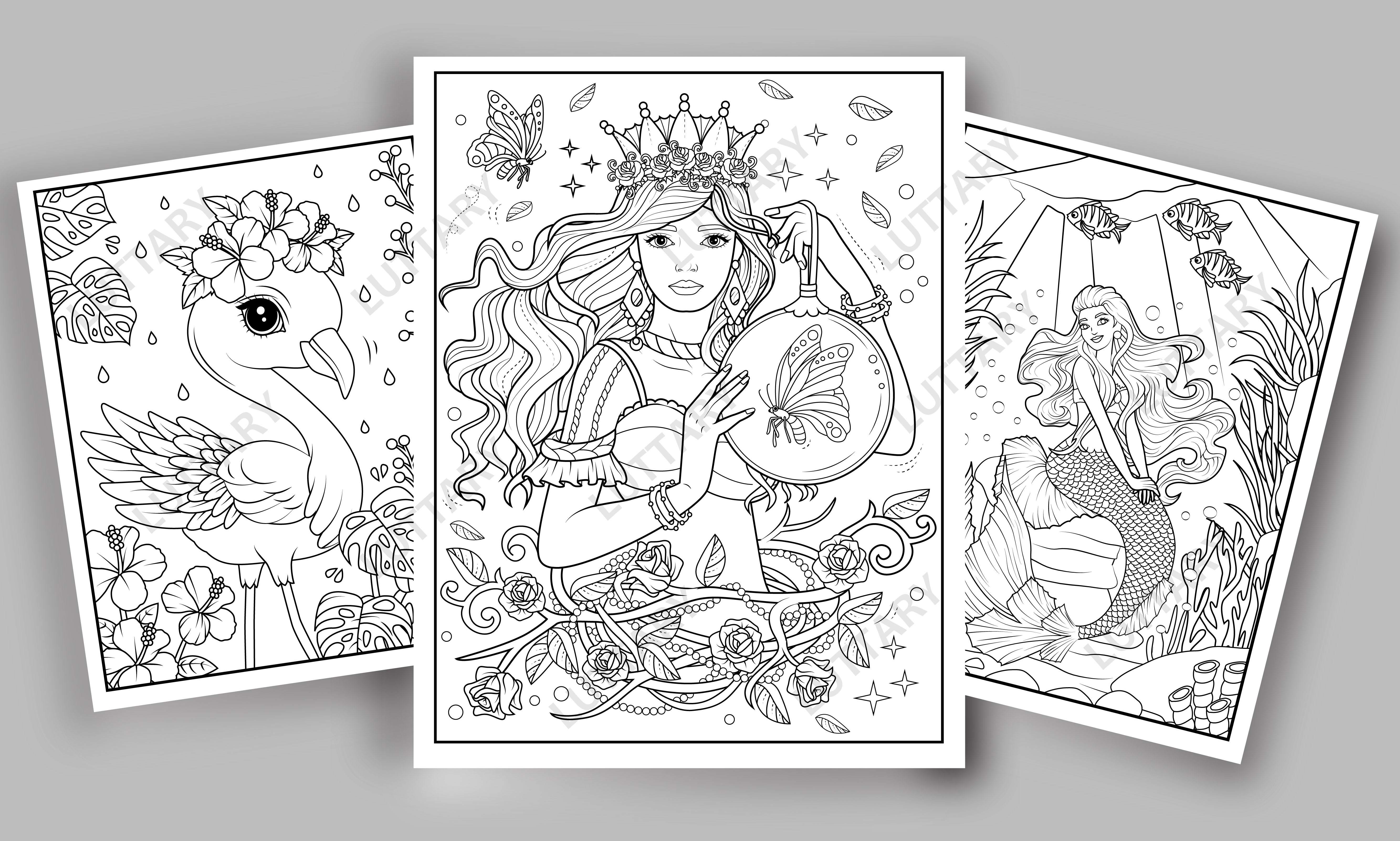 Draw unique coloring pages for children and adult by luttary