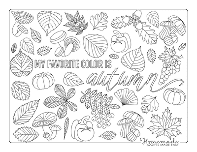 Free printable autumn fall coloring pages