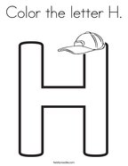 Letter h coloring pages