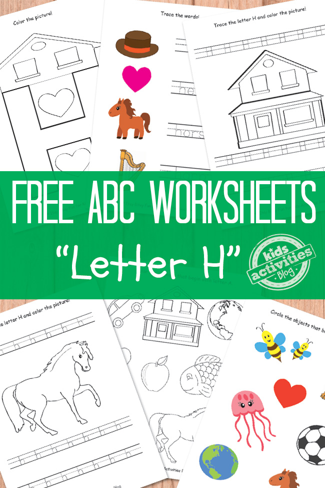 Free letter h worksheets for preschool kindergarten kids activities blog