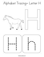 Letter h coloring pages