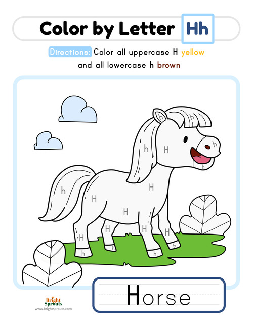 Letter h worksheets h tracing and coloring pages