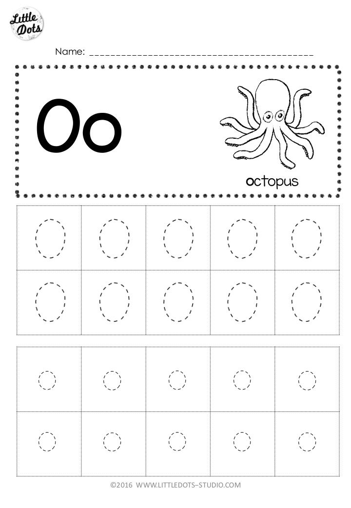 Free letter oo tracing worksheets