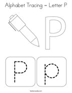 Letter p coloring pages