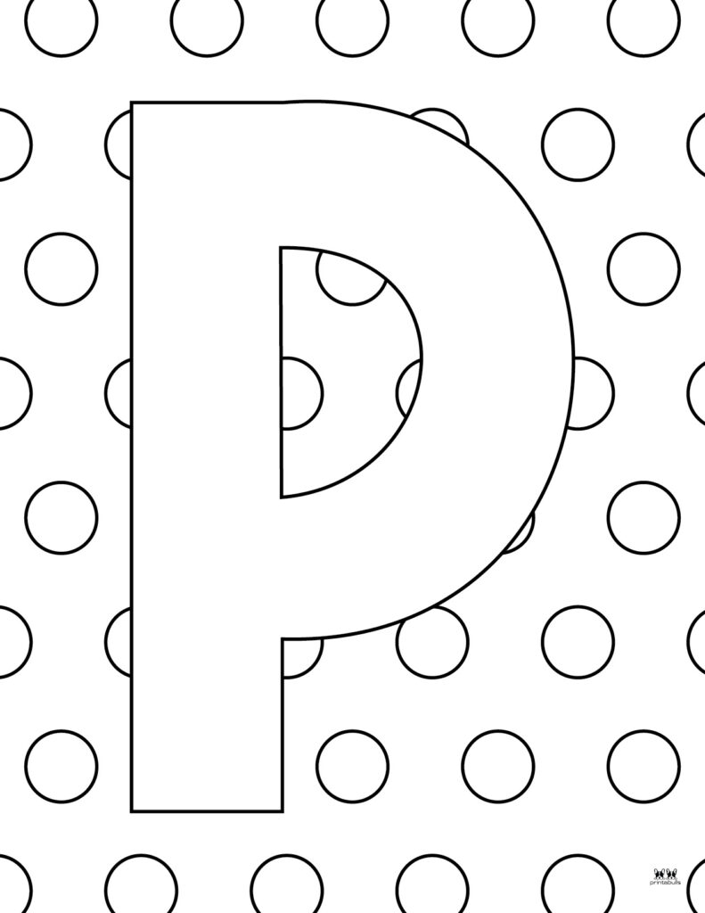 Letter p coloring pages