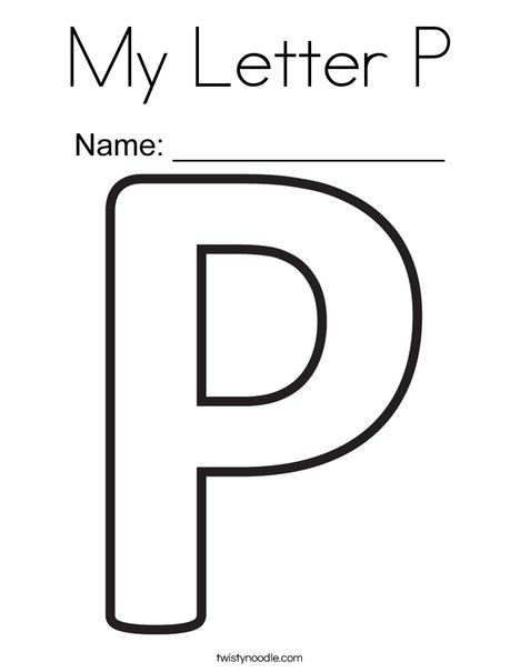 My letter p coloring page