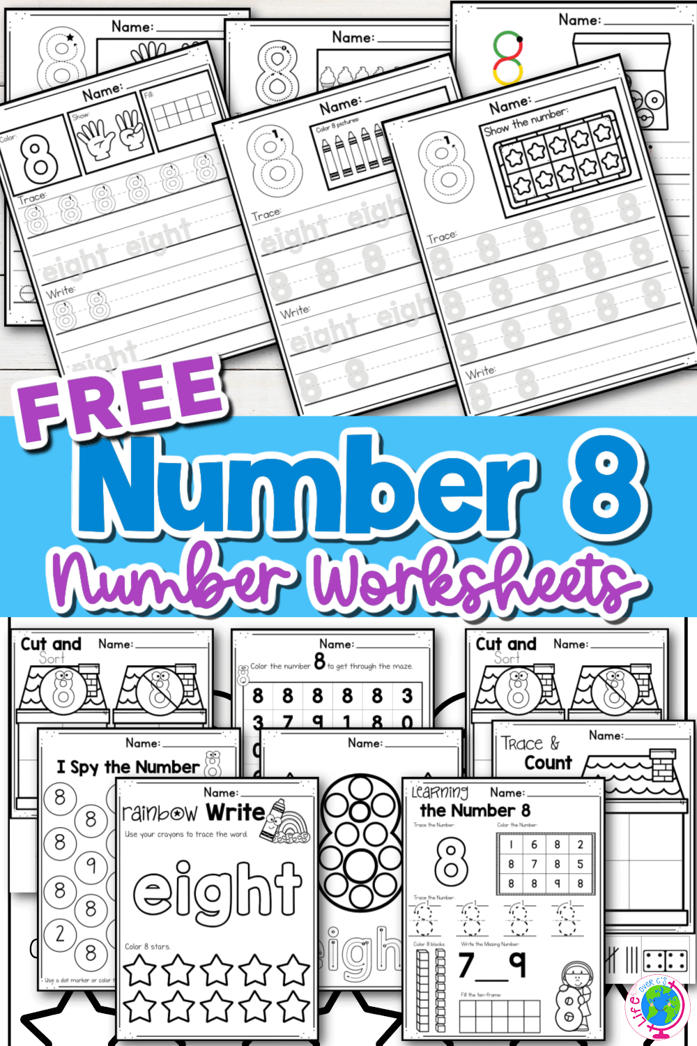 Free printable number worksheets for tracing and number recognition