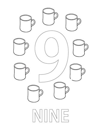Numbers coloring page