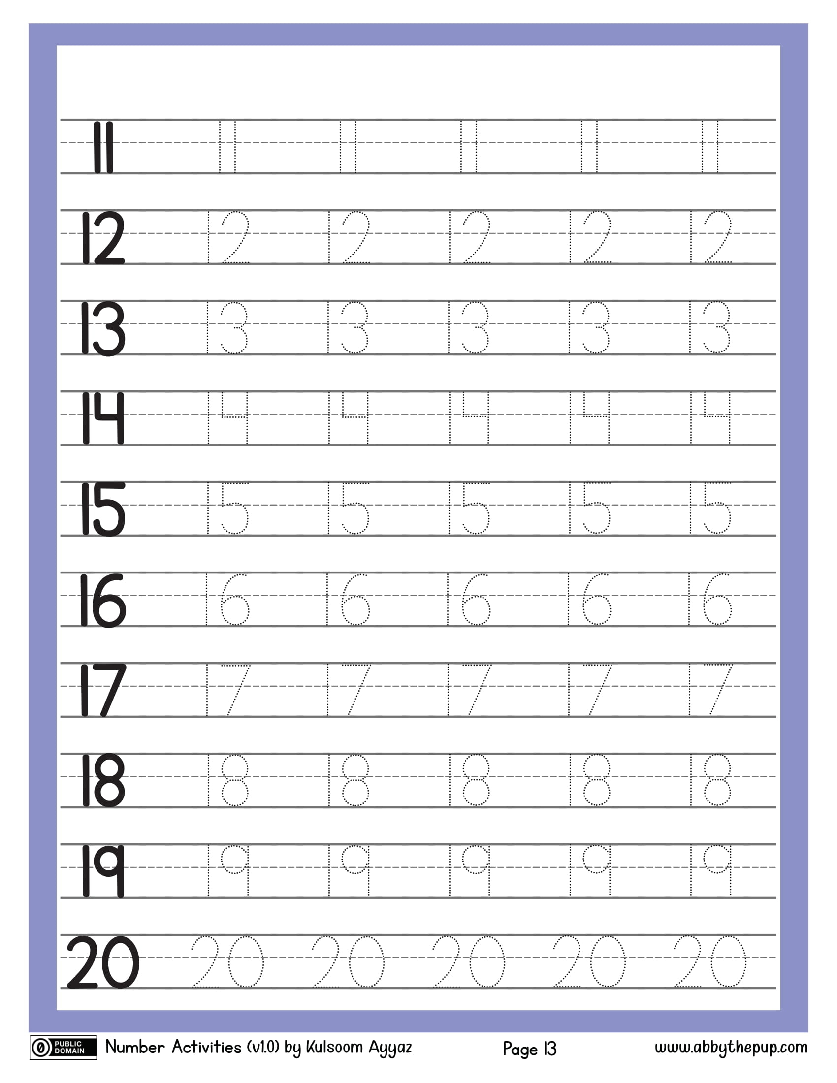 Trace numbers