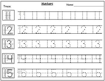 Trace and write numbers