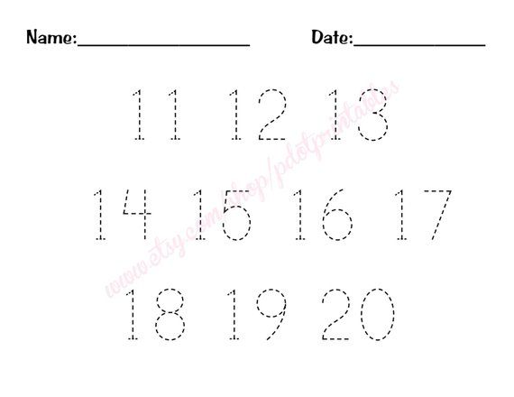 Number trace worksheet pdf printable download now