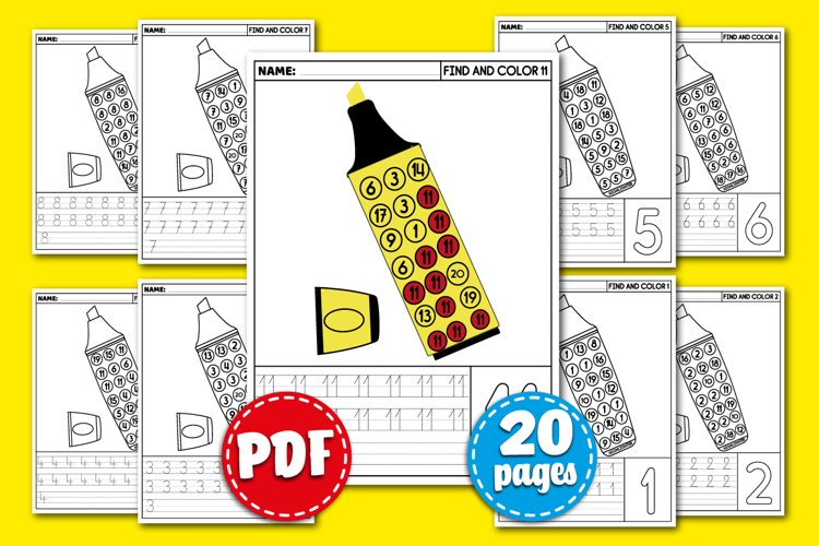 Back to school tracing number recognition