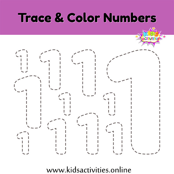 Printable tracing numbers worksheets â kids activities