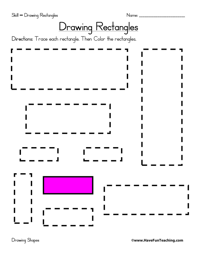 Drawing rectangles worksheet