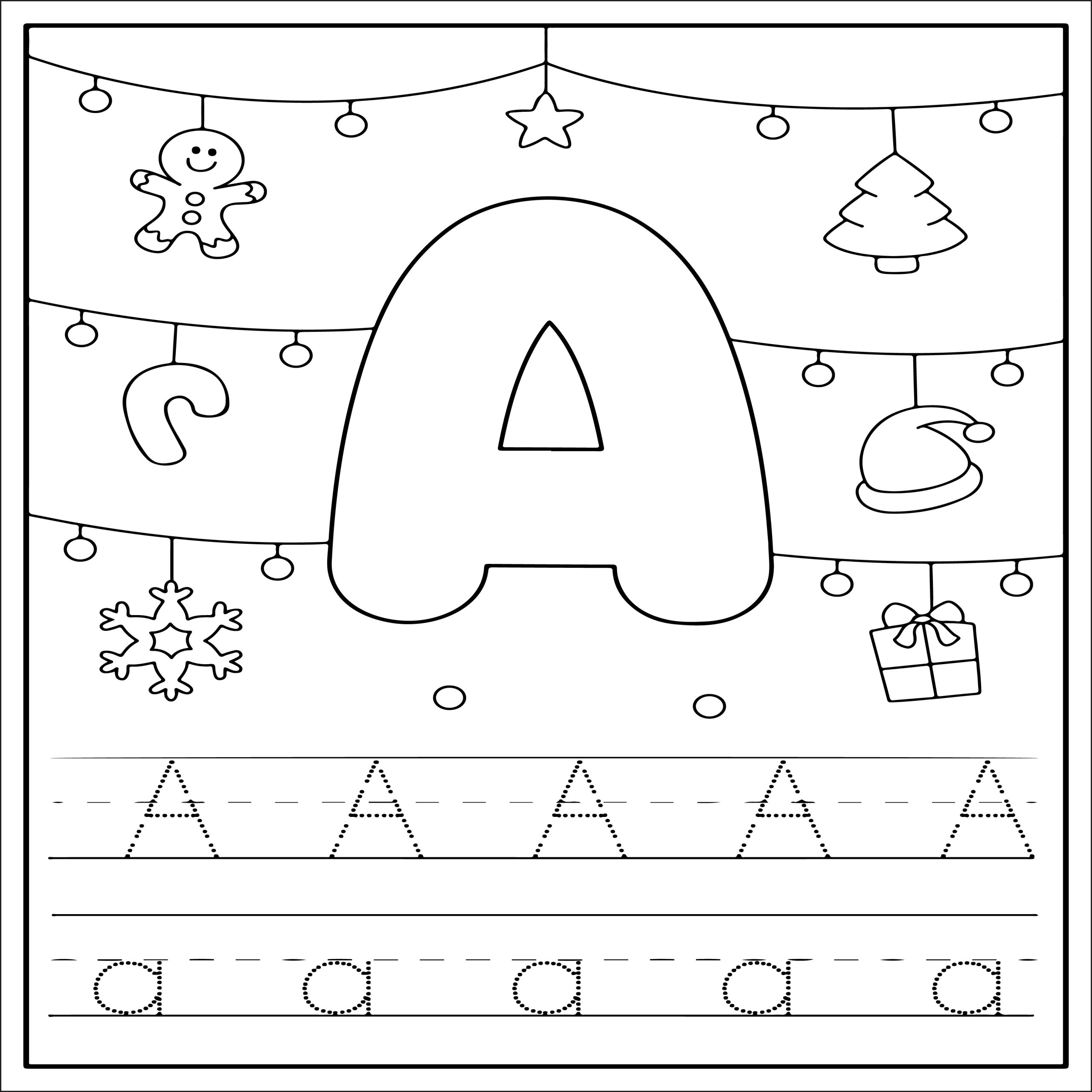 Christmas alphabet coloring page for kids christmas alphabet coloring book made by teachers