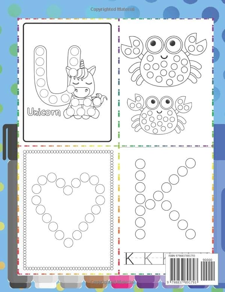 Dot markers activity book animals alphabet over pages of fun for everyone summer coloring book tracing letters handwriting skills abcs and zoo for children play dog kiss a frog publishing