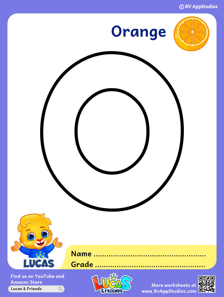 Letter o coloring pages