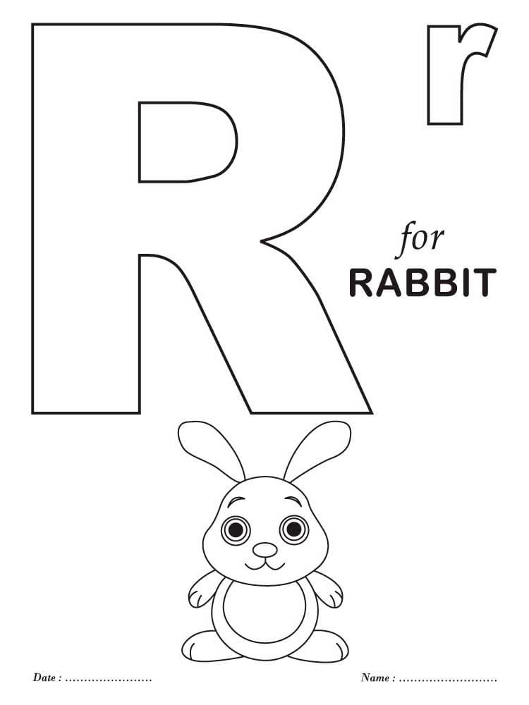 Letter r coloring pages