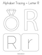 Letter r coloring pages