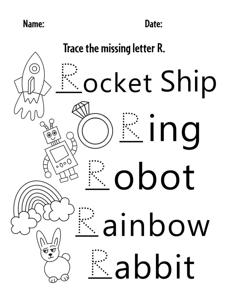 Free printable letter r worksheets for preschool â the hollydog blog