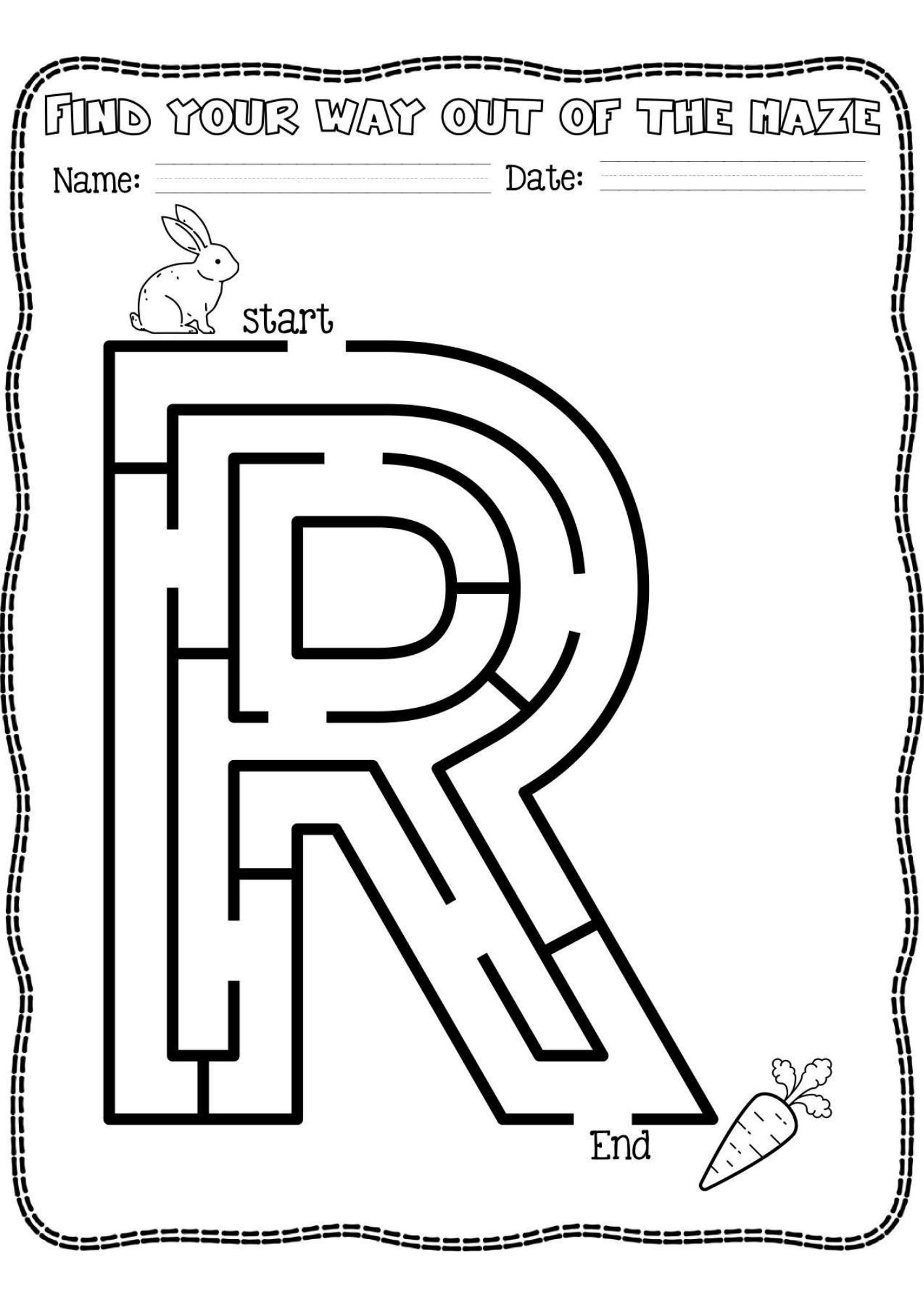 Alphabet tracing cards handwriting practice for letter r made by teachers