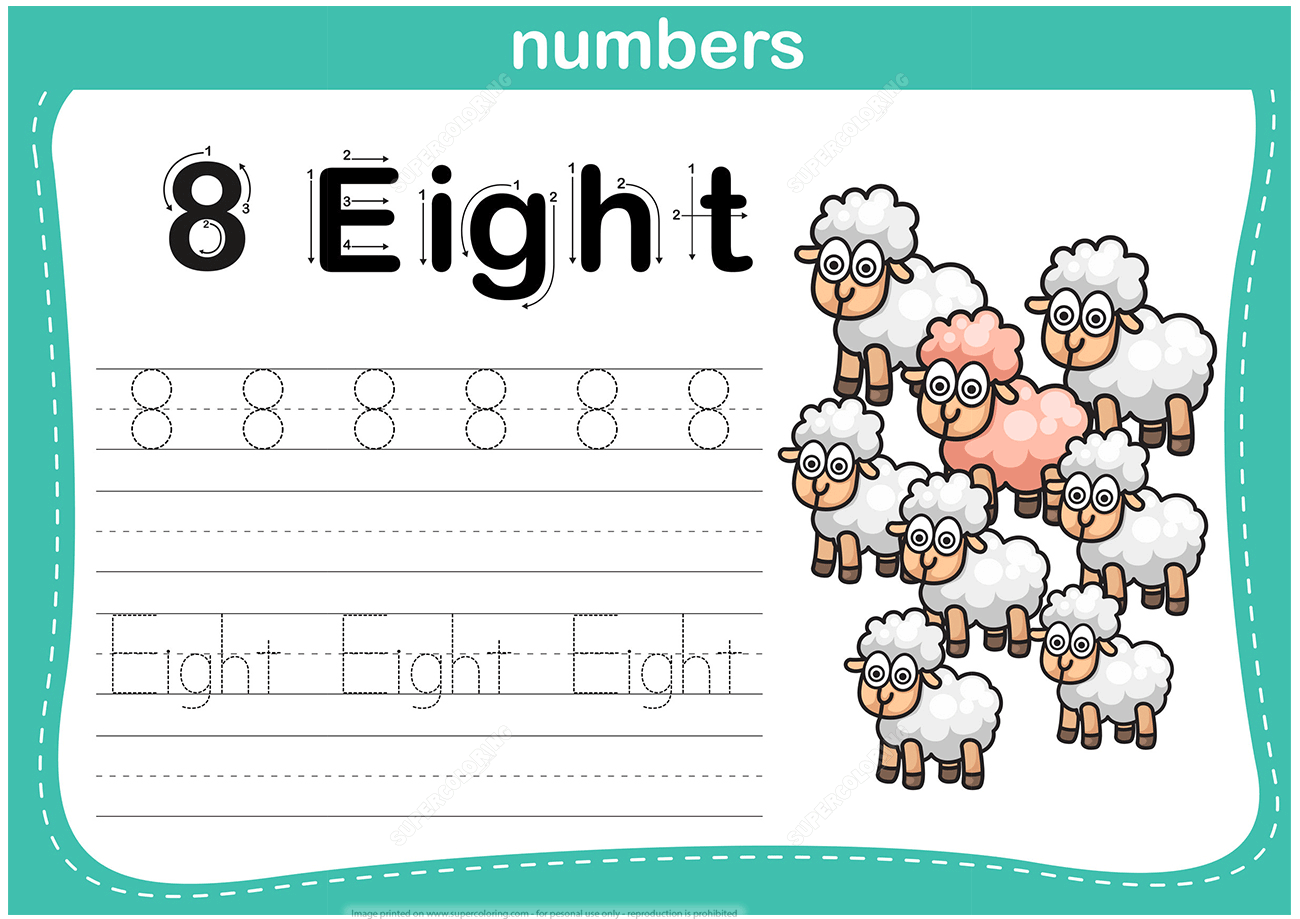 Number tracing worksheet free printable puzzle games